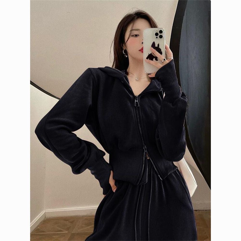 Sportswear Set for Women, Spring and Autumn New  Student Slimming Loose Fashion Hoodie Casual Two-Piece Set