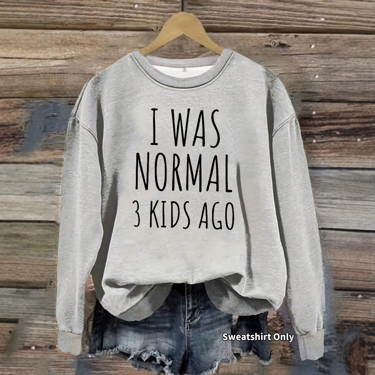 Round neck fleece hoodie