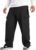 Men's Multi-pocket Casual Pants with Unique Design, Loose Fit Workwear Style Long Trousers