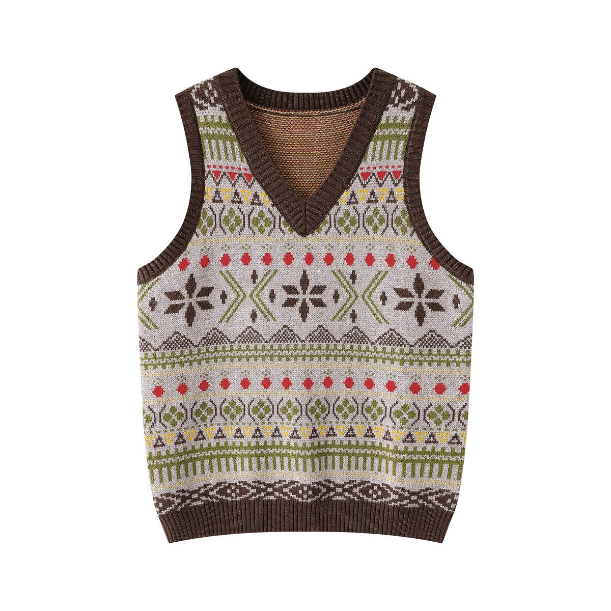Geometric horizontal jacquard sweater