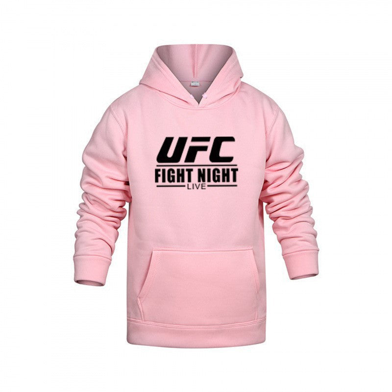 Trendy UFC Letter Print Casual Hoodie for Men, Long Sleeve,Sweatshirt