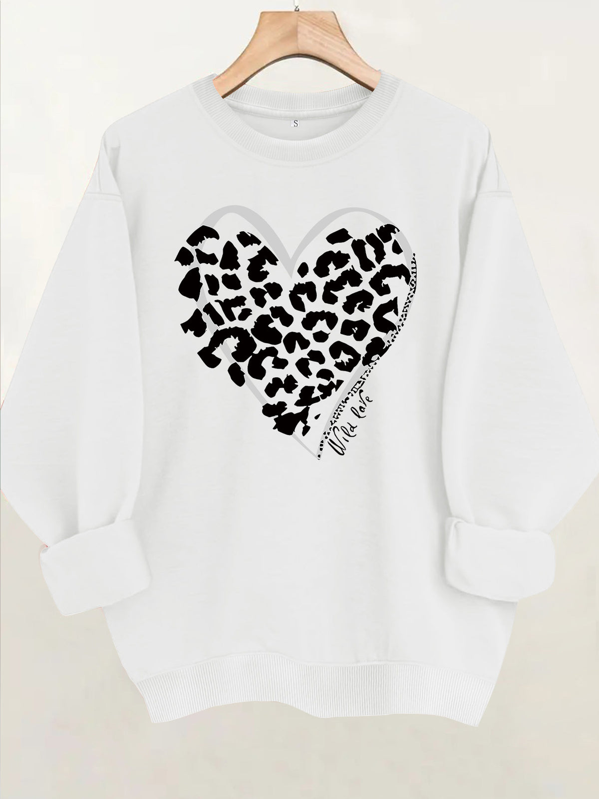 Round neck fleece hoodie