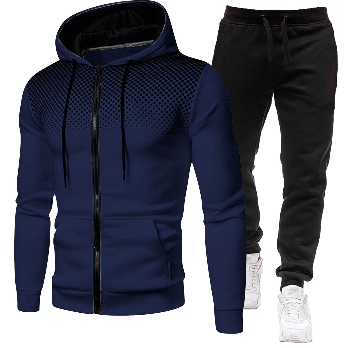 Men's Casual Two-Piece Hooded Sweatshirt Set