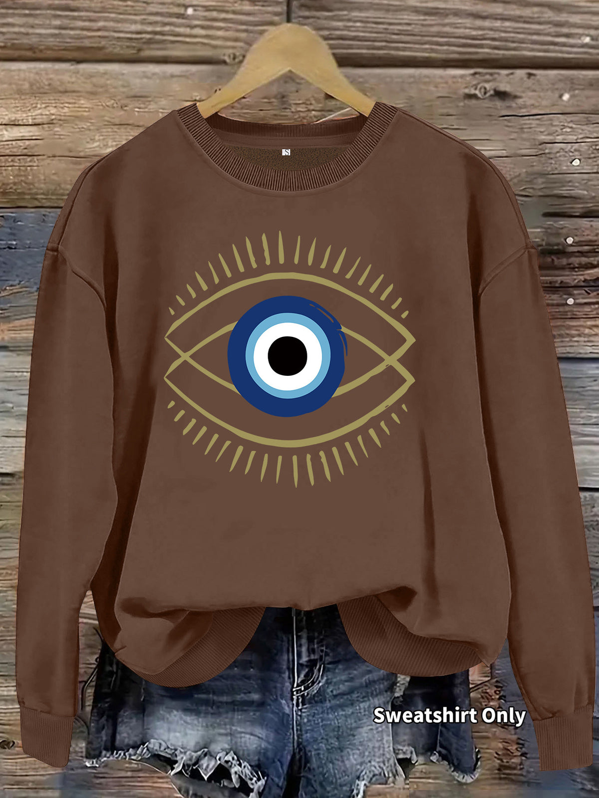 Loose velvet sweatshirt