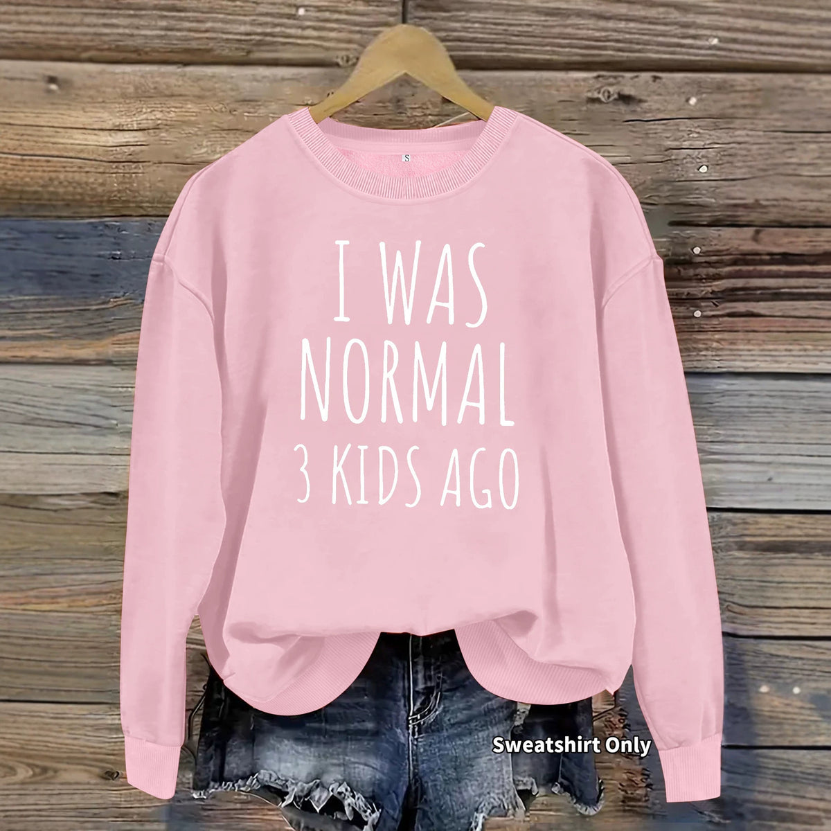 Round neck fleece hoodie
