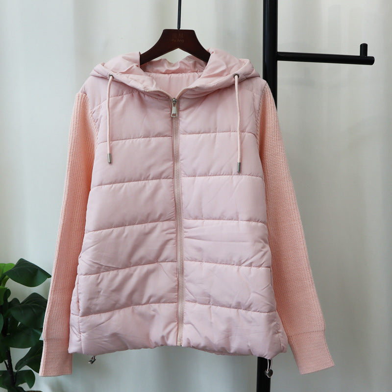 Hooded loose zipper jacket for women