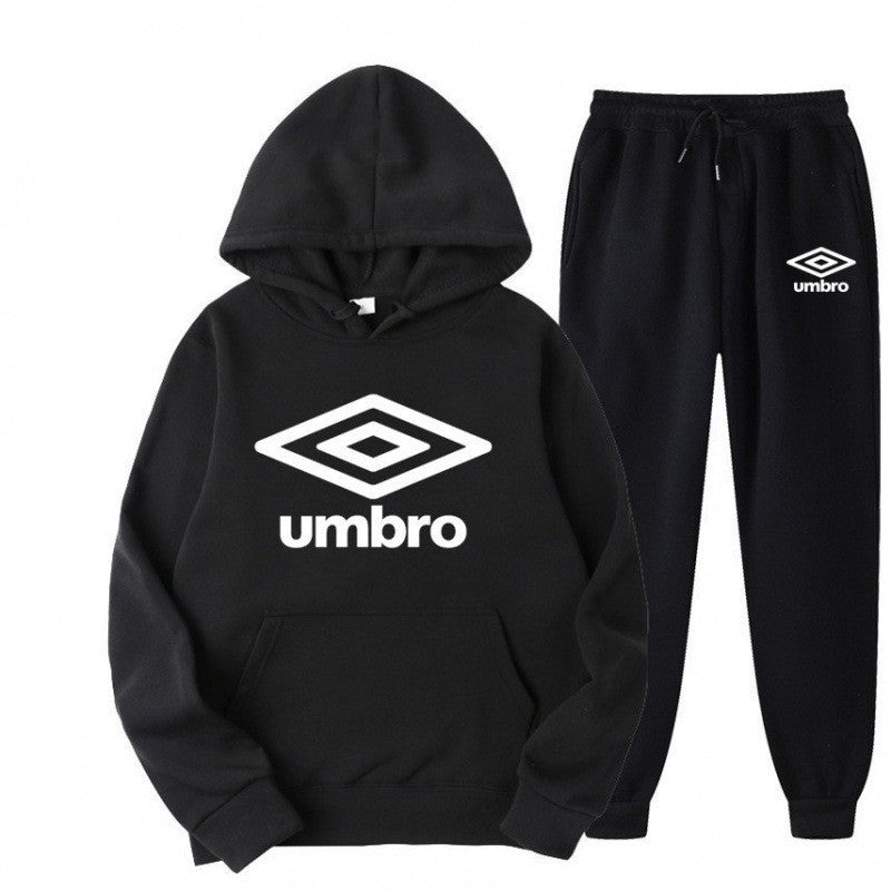 Sporty Hoodie and Pants Set for Men, Streetwear Casual Printed Hooded Sweatshirt  Joggers, Two-Piece