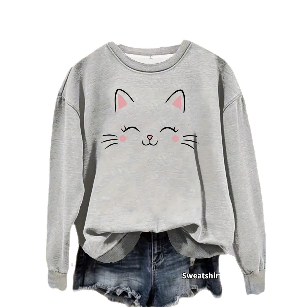 Round neck fleece hoodie