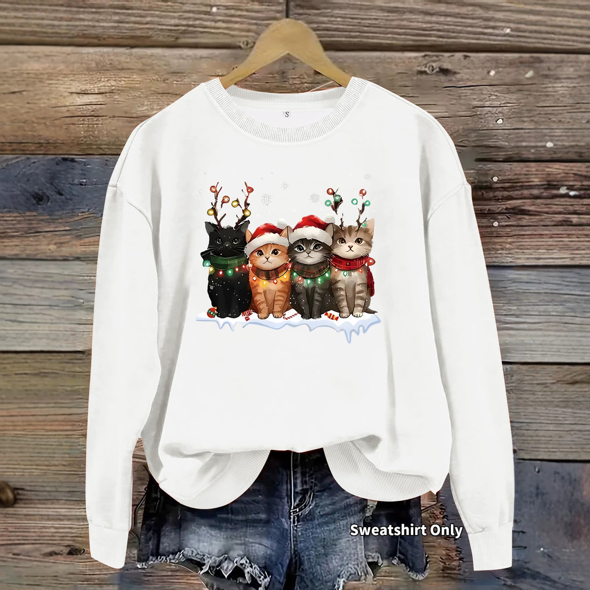 Loose velvet sweatshirt